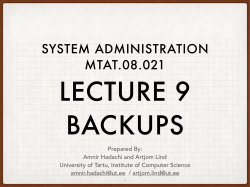 SYSTEM ADMINISTRATION MTAT.08.021