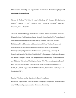 Chromosomal instability and copy number alterations in Barrett`s
