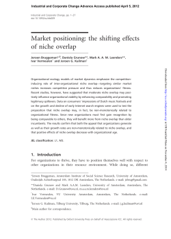 Market positioning: the shifting effects of niche overlap