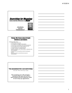 Searching for Meaning: