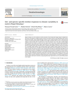 Site- and species-specific treeline responses to climatic variability in