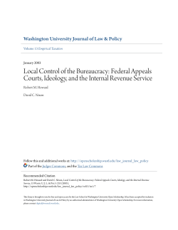 Local Control of the Bureaucracy: Federal Appeals Courts, Ideology
