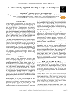 A Control Banding Approach for Safety in Shops and Makerspaces