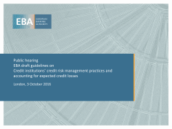 Presentation - European Banking Authority