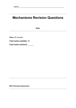 Mechanisms Revision Questions