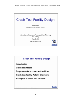 Crash Test Facility Design