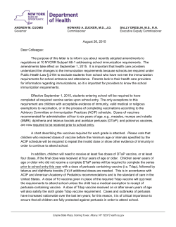 new school immunization requirements