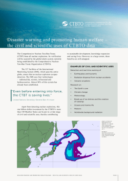 Disaster warning and promoting human welfare – the civil