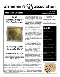 Montana Chapter - Alzheimer`s Association