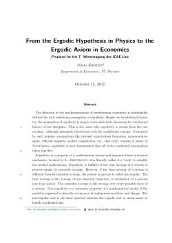 From the Ergodic Hypothesis in Physics to the Ergodic Axiom in