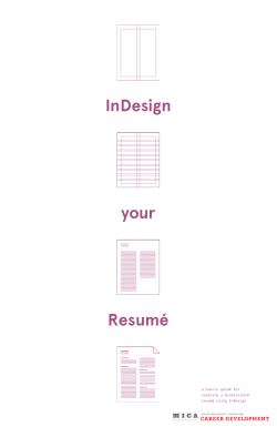 InDesign your Resumé