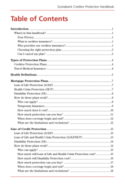 Table of Contents - ScotiaLife Insurance