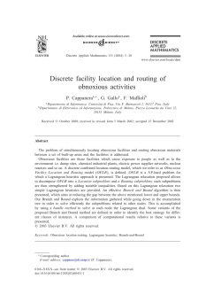 Discrete facility location and routing of obnoxious activities