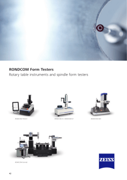 ZEISS RONDCOM Form and Roundness - MSI