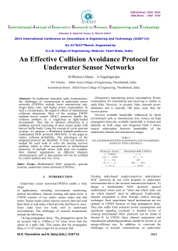 An Effective Collision Avoidance Protocol for Underwater Sensor