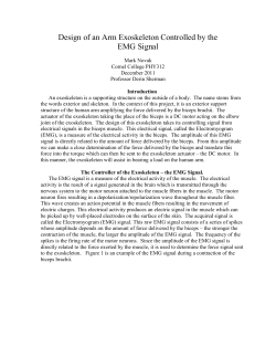 Design of an Arm Exoskeleton Controlled by the EMG Signal