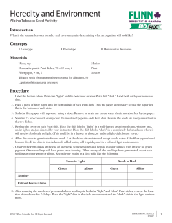 Heredity and Environment