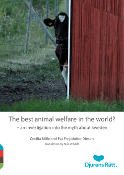 The best animal welfare in the world?