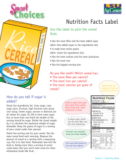 Nutrition Facts Label