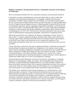 Defining &ldquo;community&rdquo; through spatial reference