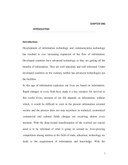 Introduction Development of information technology