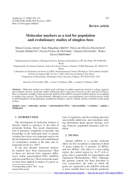 Molecular markers as a tool for population and evolutionary studies