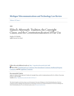 Eldred`s Aftermath: Tradition, the Copyright Clause, and the