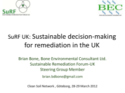 SuRF UK: Sustainable decision-making for