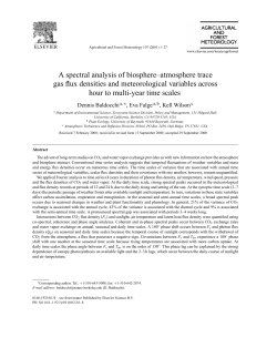 A spectral analysis of biosphere&ndash;atmosphere trace gas flux
