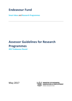 Assessor Guidelines for Research Programmes