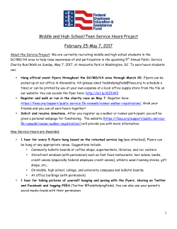 Middle and High School/Teen Service Hours Project February 25