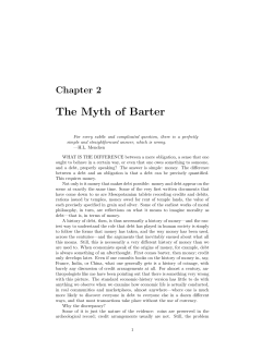 The Myth of Barter