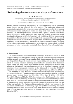 Swimming due to transverse shape deformations