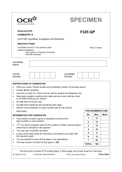 Equilibria, energetics and elements - Specimen