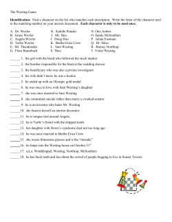 The Westing Game Identification: Find a character on the list who