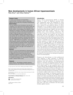 New developments in human African trypanosomiasis