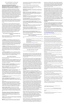 Notice of Privacy Practices - Focus: Meds Pharmacy and Wellness