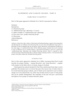 PaRT ii Part i of this paper appeared in Sibbaldia No.4. Part ii is