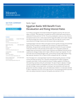 Egyptian Banks Will Benefit From Devaluation and