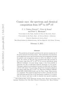 Cosmic rays: the spectrum and chemical composition from 10 to 10