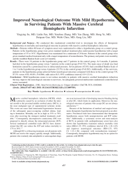 Improved Neurological Outcome With Mild Hypothermia in Surviving