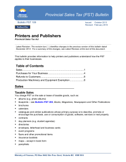 Bulletin PST 109, Printers and Publishers