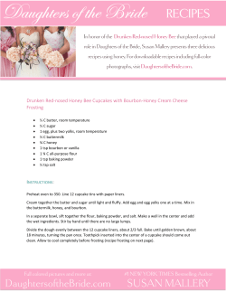 Drunken Red-nosed Honey Bee Cupcakes with Bourbon