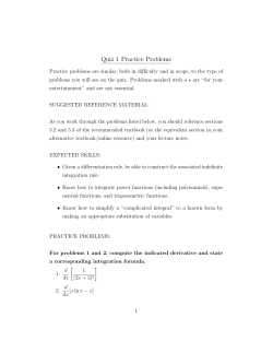 Quiz 1 Practice Problems