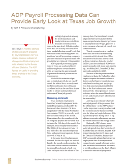 ADP Payroll Processing Data Can Provide Early Look at Texas Job