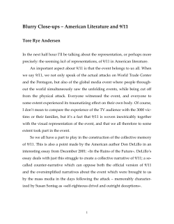 Blurry Close-ups – American Literature and 9/11