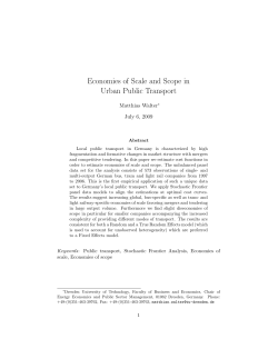 Economies of Scale and Scope in Urban Public