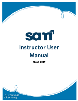 SAM Instructor Manual - SAM