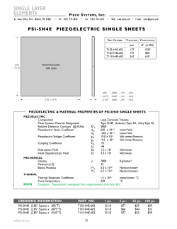 Piezo Systems, CATALOG #8 (2011), page 28.