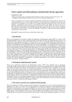 Science against microbial pathogens